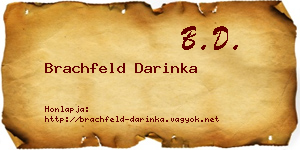 Brachfeld Darinka névjegykártya